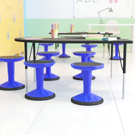 Flash Furniture Blue Kids Adjustable Active Learning Stool AY-9001S-BL-GG
